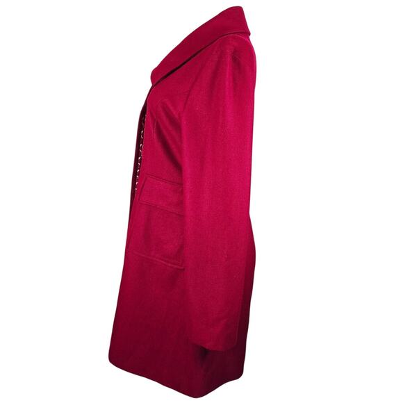 Anthropologie Tulle Long Line Red Pockets Wool Blend Lined Women's Jacket XL - Picture 2 of 11